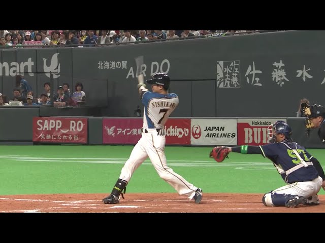 【4回裏】ファイターズ・西川 元同僚から反撃のタイムリー2ベースを放つ!! 2019/6/4 F-S
