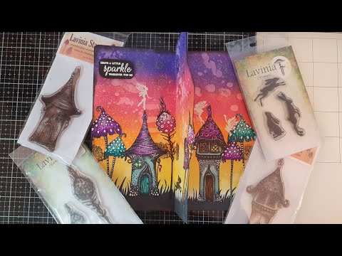 Artjournaling with Lavinia Stamps in my Dylusions journal with Catherine Pooler inks!