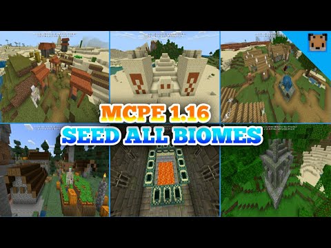 minecraft pe 1.16 seed all biomes - mcpe 1.16 seed village and stronghold!