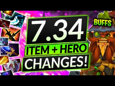 NEW PATCH 7.34! EVERY ITEM and HERO CHANGE (So many buffs!) - Dota 2 Update Guide (Part 1)
