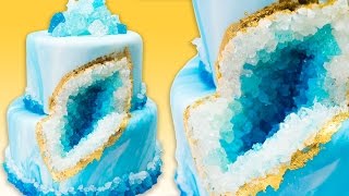 How to Make a Geode Cake (Geode Wedding Cake) with Rock Candy