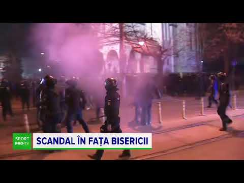 Bătaie și gaze lacrimogene înainte de Dinamo - UTA! Fanii CSA s-au bătut cu jandarmii