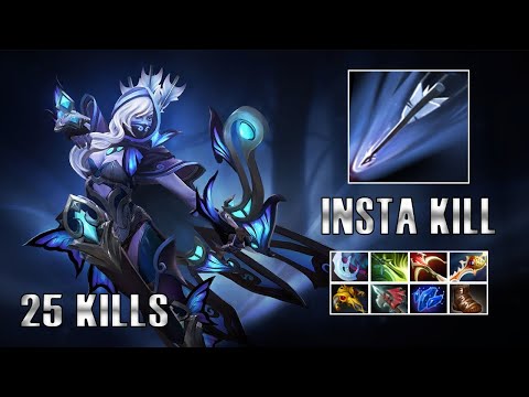 Insta Kill Drow Ranger ButtlerFly + Divine Rapier Pro Gameplay - Godadico Dota