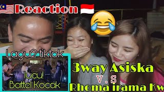 Download lagu [🇲🇾 Sabahan Reaction]  Lucu, Battle Kocak lagu2 tiktok - Rhoma Irama Kw | 3way Asiska🇮🇩 mp3