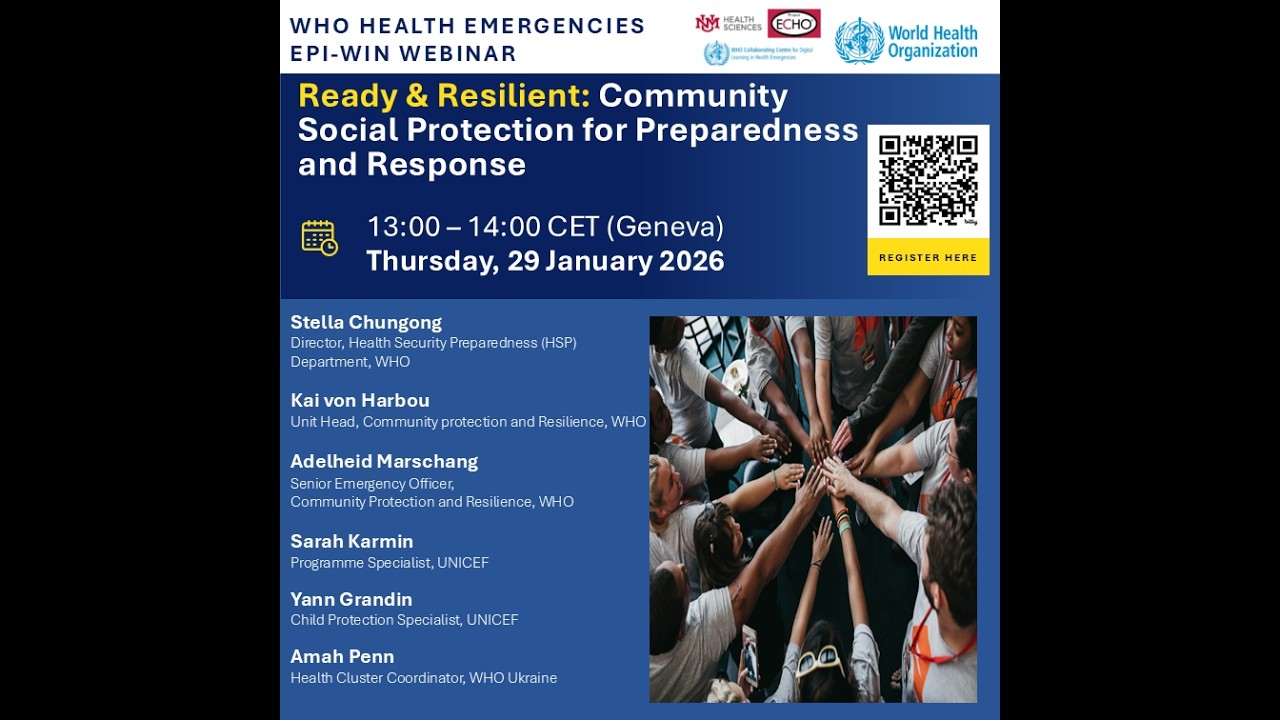 WHO EPI-WIN: Prêts et résilients: Protection sociale communautaire pour la préparation et la réponse