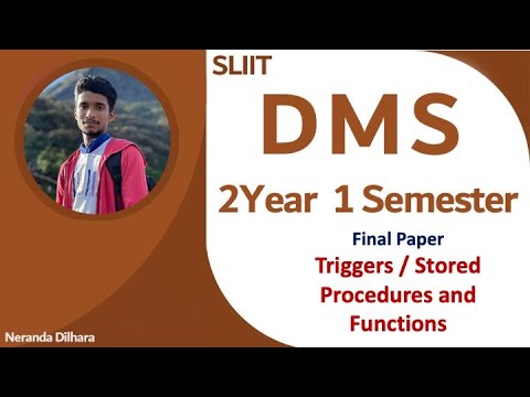 DMS Final - SQL Triggers, Stored Procedures and Functions