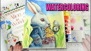 Coloring with Watercolor Alice in Wonderland Coloring Book by Fabiana Attanasio