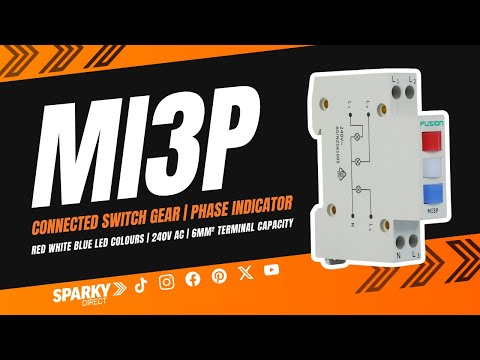 Connected Switch Gear MI3P | Phase Indicator Red White Blue | 240V AC