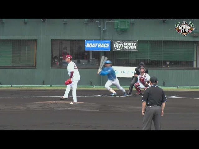 【練習試合】メジャー仕込みのバッティング!! ファイターズ・加藤豪将 ライト前への対外試合初安打!!  2023年2月12日 東北楽天ゴールデンイーグルス 対 北海道日本ハムファイターズ