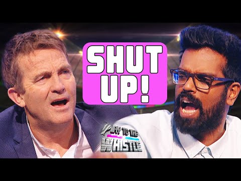 Why won't Bradley Walsh STOP winding up Romesh Ranganathan? | Play To The Whistle