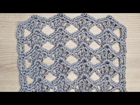 Crochet pattern airy, very simple, only two rows, tutorial, easy, only two rows, beginners