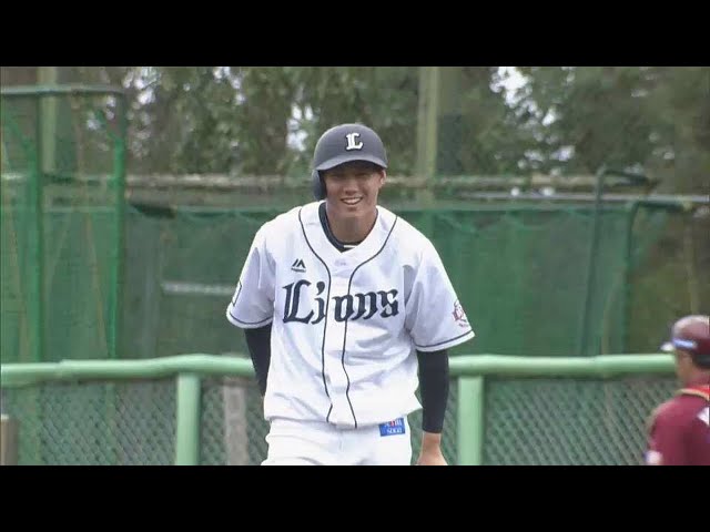 【ファーム】ライオンズのドラフト6位・中山誠吾 ライト前へ初ヒットを放つ!! 2022年3月26日  埼玉西武ライオンズ 対 東北楽天ゴールデンイーグルス