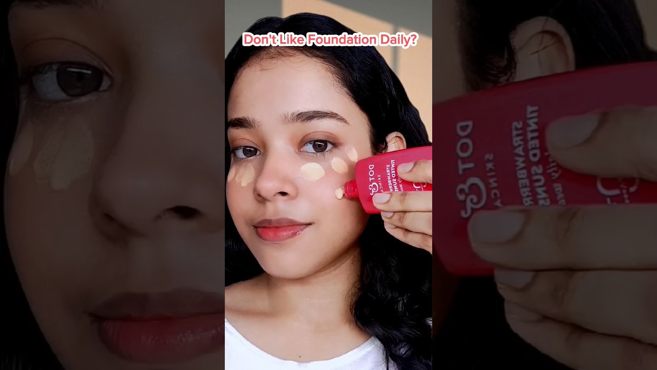 Foundation or Sunscreen? Dot and key Tinted Sunscreen Swatches| #sunscreen #makeup  #shortsvideo