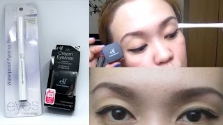 ELF Cream Eyeliner and Waterproof Eyeliner Pen Comparison Review! | TAGALOG