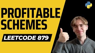 YouTube video 'Profitable Schemes - LeetCode 879 - Python Solution'