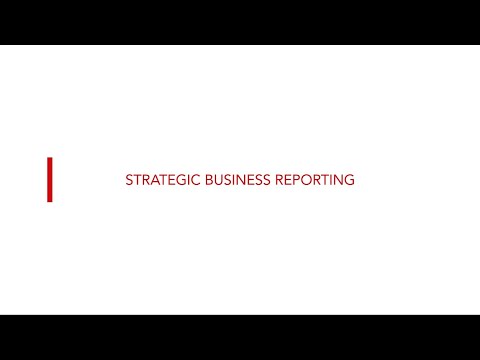Strategic Professional exams: Strategic Business Reporting (SBR)