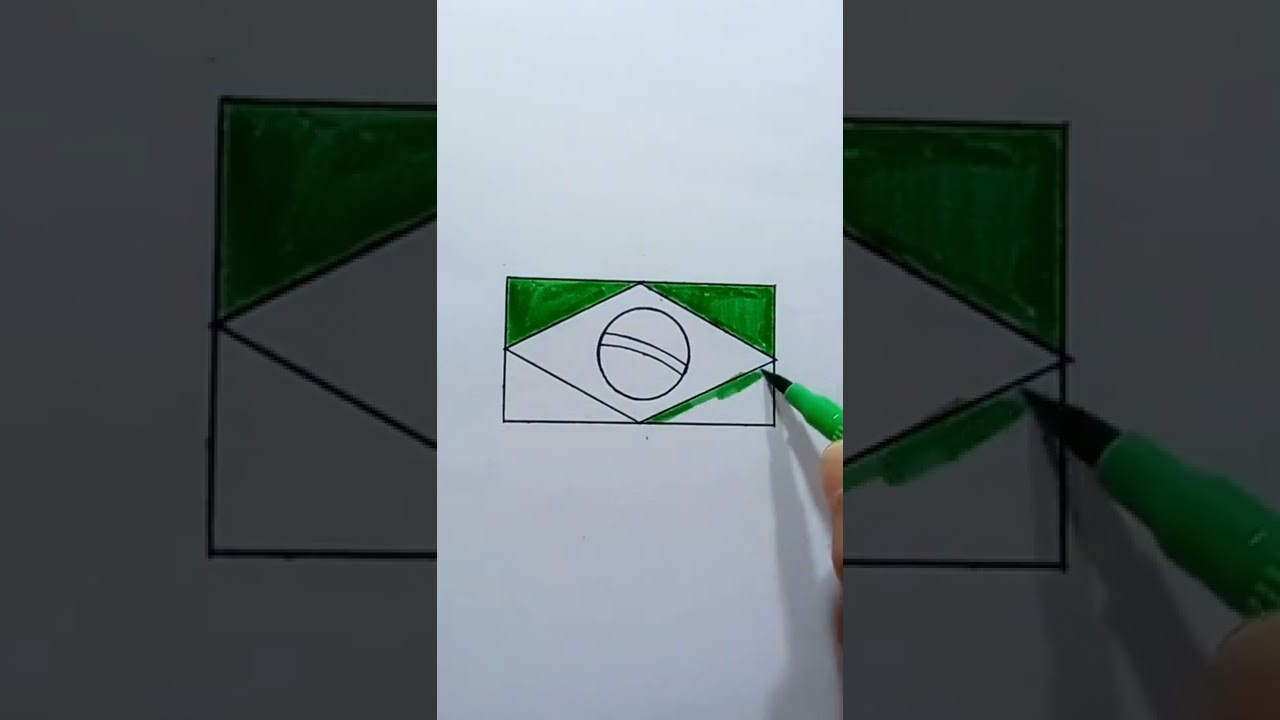 Como pintar a bandeira do Brasil ( Copa do Mundo )