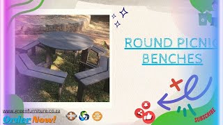 ♻️Picnic in Style 8 Seater Round Set for Perfect Outdoor Gatherings | GreenFurniture