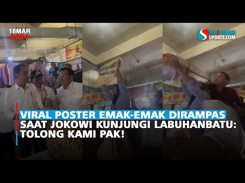Viral Poster Emak-emak Dirampas Saat Jokowi Kunjungi Labuhanbatu: Tolong Kami Pak!