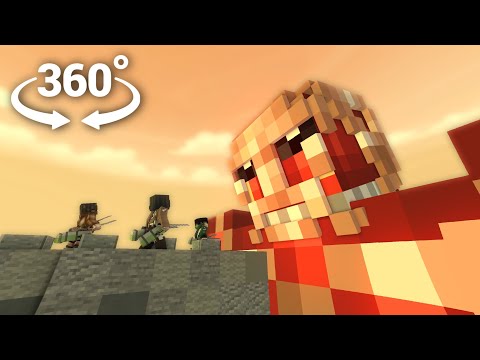 DDongman - Attack on Titan 360° - Minecraft Animation (Mine-Imator 4K VR Video)
