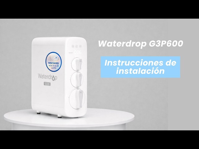 Vídeo relacionado con Waterdrop G3P600 Sistema de Ósmosis Inversa, Certificado NSF/ANSI 58 y 372, Sistema de Filtrado de Agua por Ósmosis Inversa, Reducción de TDS, 600 GPD, 2:1 puro a Drenaje, Grifo LED Inteligente