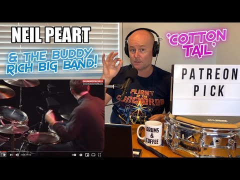 Drum Teacher Reaction: NEIL PEART (R.I.P.) & The Buddy Rich Big Band: Drum Solo - Cotton Tail - 1994