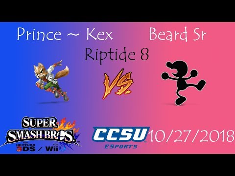 Riptide 8 CCSU Smash 4 - Prince~Kex (Fox) vs Beard Sr (Game and Watch)