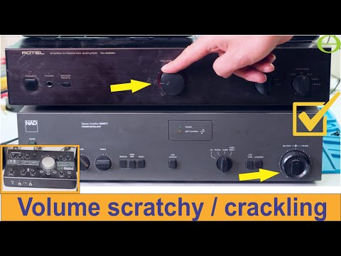 How to fix a scratchy / crackling volume knob on an amplifier, audio interface, computer speakers