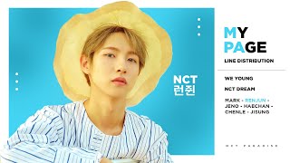 NCT Dream - My Page (Line Distribution)