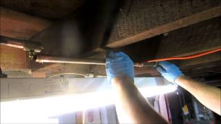 fix a leaking 1/2 copper water pipe in basement