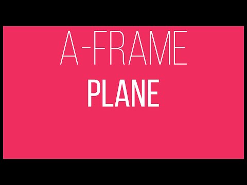 A Frame WebVR Tutorial 14 Plane
