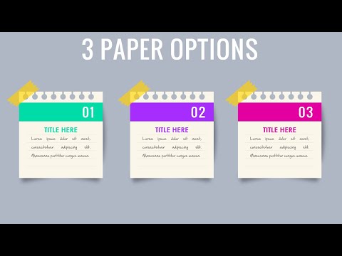 Create 3 Paper cut Options Infographic Slide in PowerPoint