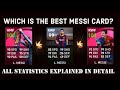 Which Is The Best Messi Card In PES 2021 Mobile All Statistics Fully Explained In Detail