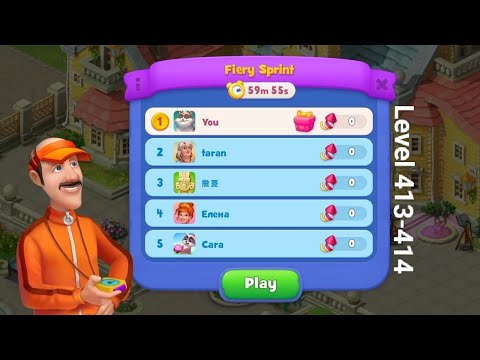 Gameplay Gardenscapes Level 413-414