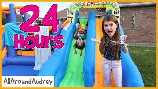 24 Hours In Giant Bounce House Slide / AllAroundAudrey