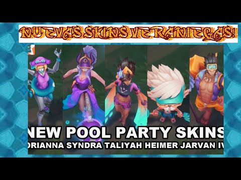 NUEVAS SKINS POOL PARTY 2020 (Orianna, Jarvan IV, Syndra, Heimerdinger y Taliyah) | Zed Army