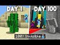 I Survived 100 Days Inside A Hidden Minecraft Base