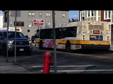 MBTA Bus Action Part 2 (Winter) Lynn MA.