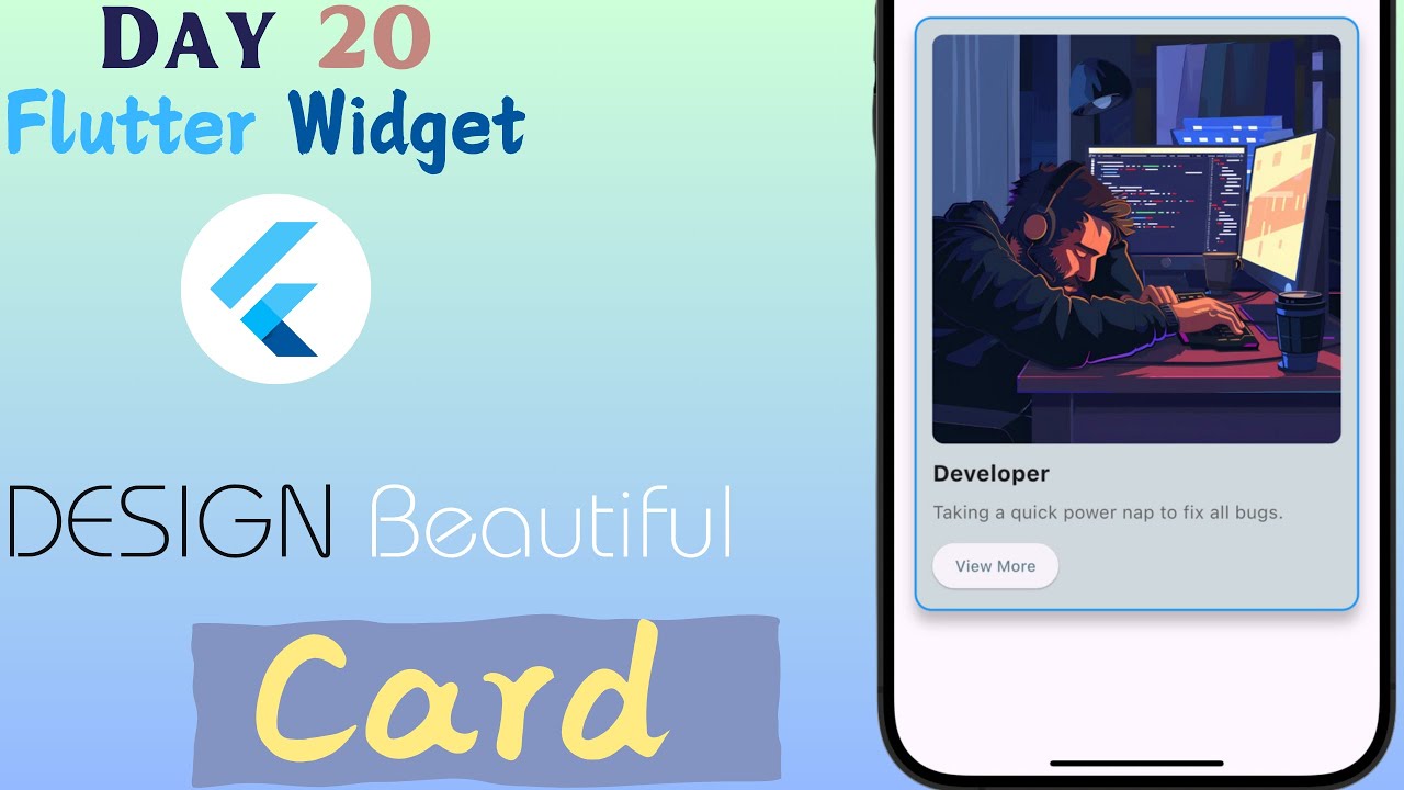 Flutter Card Widget Tutorial || How to Use Card Widgets in Flutter || Day 20