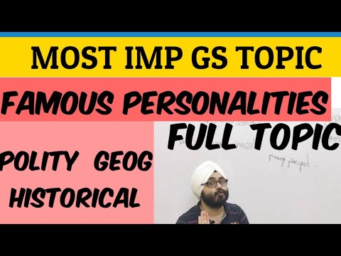 IMPORTANT PERSONALITIES | Jkssb Account Assistant class iv | gs topic | Easily explained