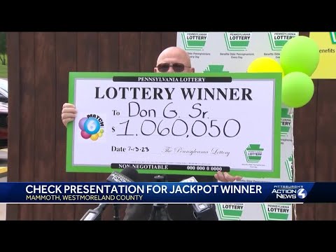 Check presentation for Match 6 lottery winner