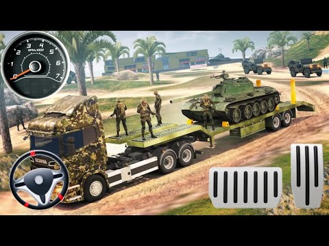 Real Army Vehicle Transport 3D - US Cargo Offroad Truck Mountain Driving - Android GamePlay