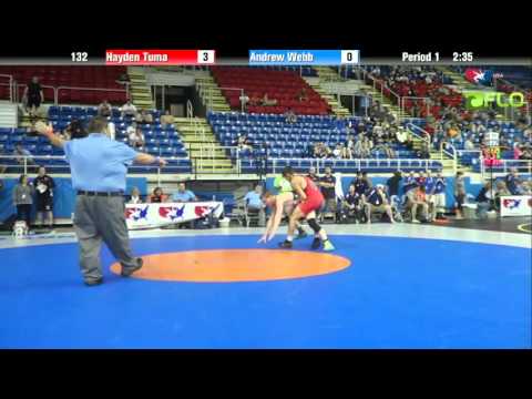 Junior 132 - Hayden Tuma (Idaho) vs. Andrew Webb (Georgia)