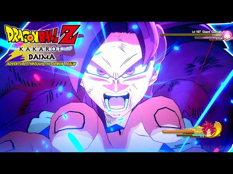SS4 Goku vs Gomah Boss Fight | DBZ Kakarot DAIMA DLC 2 ENDING (4K 60FPS)