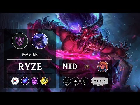 Ryze Mid vs Zoe - KR Master Patch 9.18