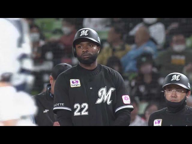 【4回表】マリーンズ・ポランコ ライトへのタイムリーヒットで勝ち越しに成功!!  2023年4月12日 埼玉西武ライオンズ 対 千葉ロッテマリーンズ