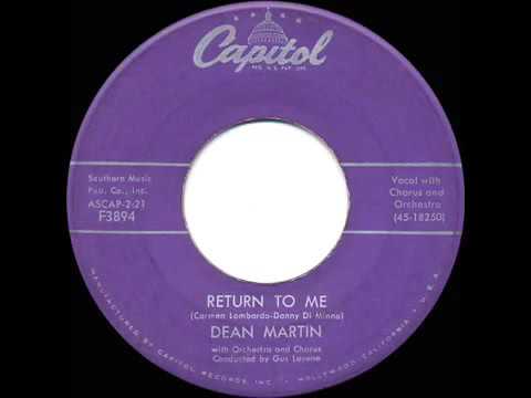 1958 HITS ARCHIVE  Return To Me   Dean Martin original version