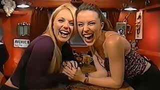 Geri Halliwell &amp; Kylie Minogue - Arm Wrestle And Kiss (TFI Friday 1999) • HD