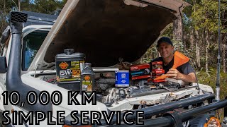 TOYOTA 1HZ SIMPLE 10K SERVICE - How I Keep the Troopy Maintained and Healthy While Touring Full Time