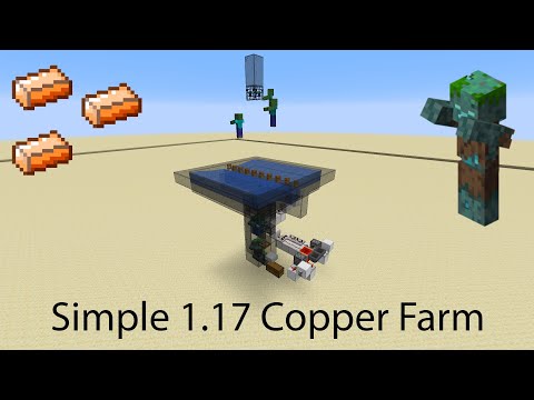 Easy 1.17 Copper Farm Tutorial Minecraft Drowned Farm